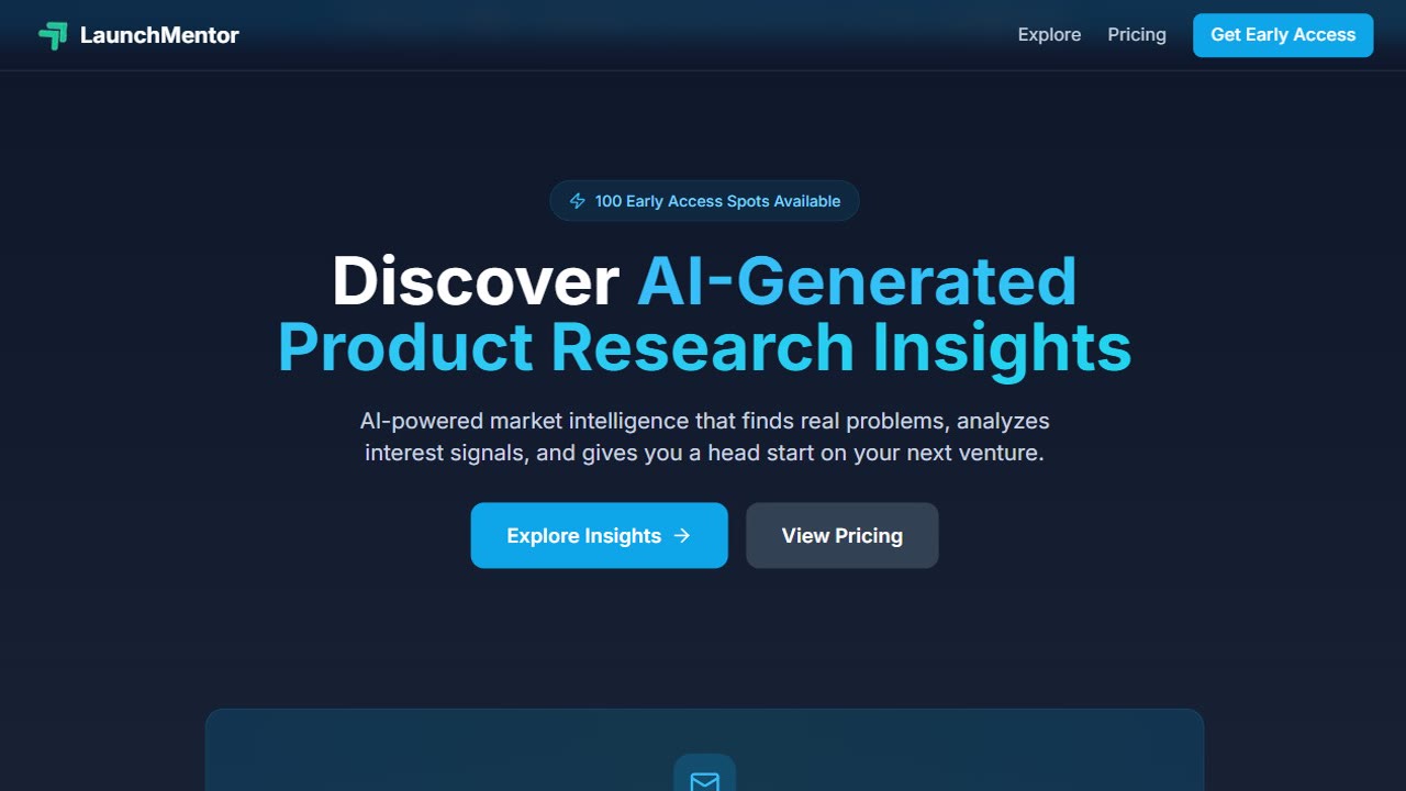 LaunchMentor — AI product research insights